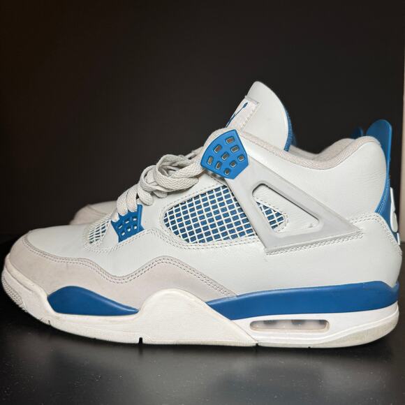 Size 12.5 - Nike Air Jordan 4 Retro Military Blue 2024 Men's Shoes - Picture 9 of 10